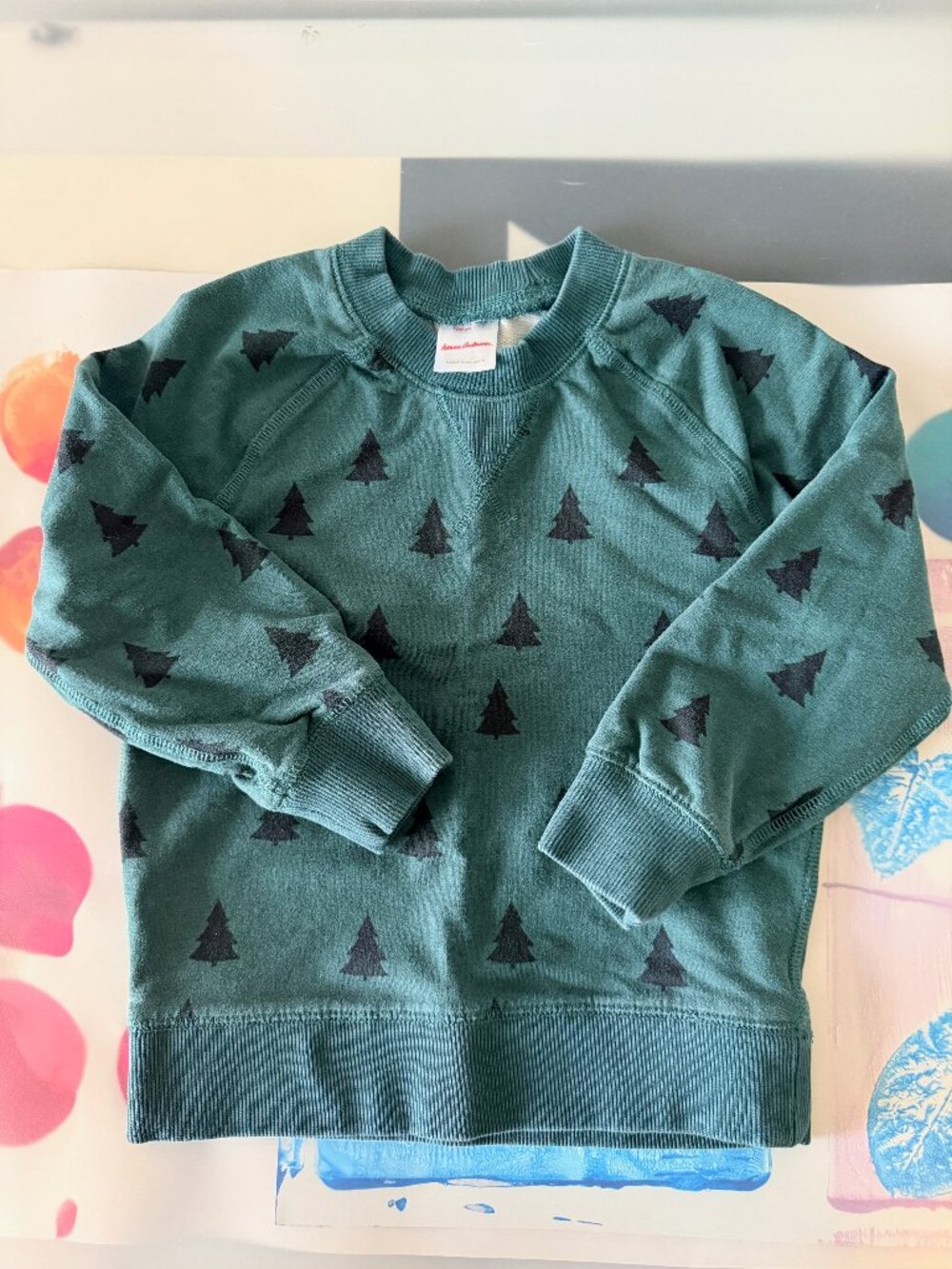 Hanna Andersson Christmas tree sweatshirt Sz 4 / 100 cm